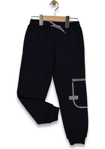 Erkek 5/8 Yaş Fermuarli Cepli Stay Baskili Alt