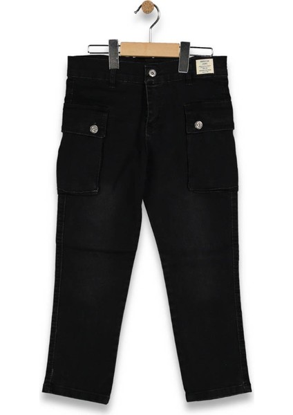 Erkek 8/12 Yaş Cep Kapaklı Kot Pantolon