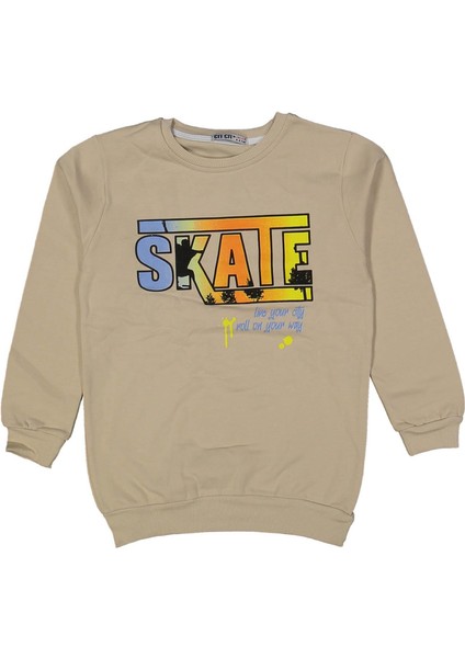 Erkek 9/12 Yaş S.yk Skate Baskılı Şardonlu Sweat