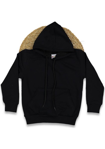 Erkek 13/16 Yaş Kanguru Cep Basic Kapşonlu Sweat