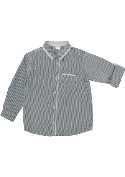 Erkek 6/9 Yaş Yakalı Çizgili Gömlek