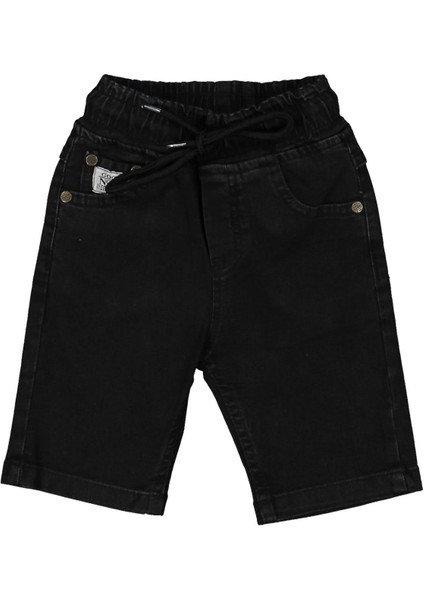 Erkek 3/7 Yaş Lastikli Siyah Kot Kapri
