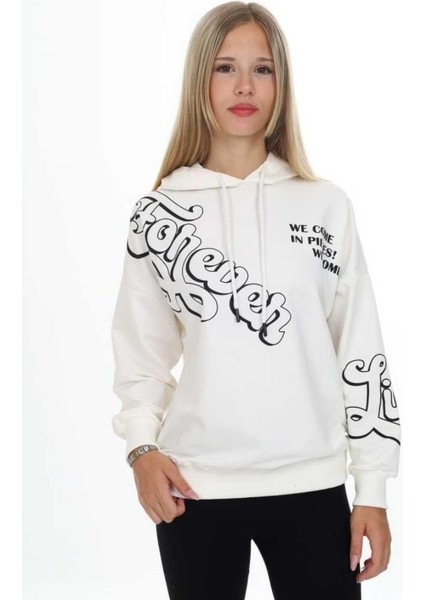 Erkek 8/14 Yaş Together Baskılı Kapşonlu Sweat