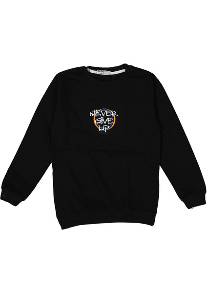 Erkek 9/12 Yaş Never Gıve Up Baskılı Sweat
