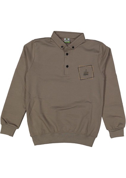 Erkek 5/8 Yaş Sırt Baskılı Yakalı Sweat