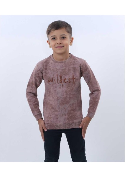 Erkek 9/12 Yaş S.yk Mevsimlik Wildest Nakışlı Swea