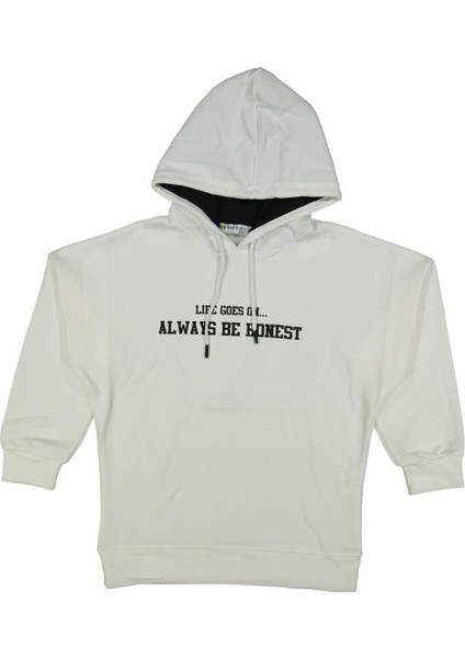 Erkek 8/14 Yaş Lıfe Goes On Mod Lakost Kapşonlu Sweat