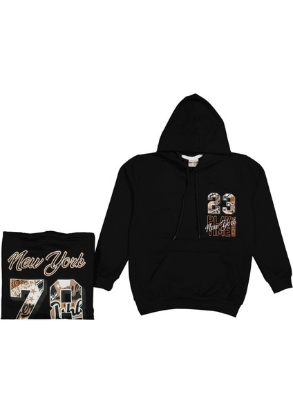 Erkek 9/12 Yaş Play Time Baskılı Kapşonlu Sweat