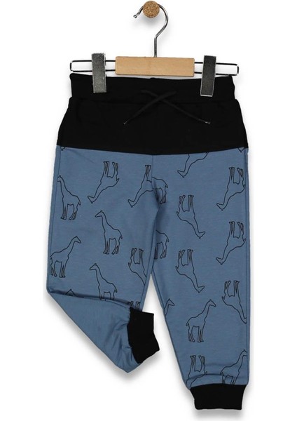 Erkek 1/4 Yaş Zürafa Pano Baskılı Eşofman Altı