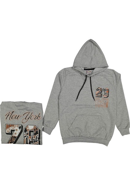 Erkek 13/16 Yaş Play Time Baskılı Kapşonlu Sweat
