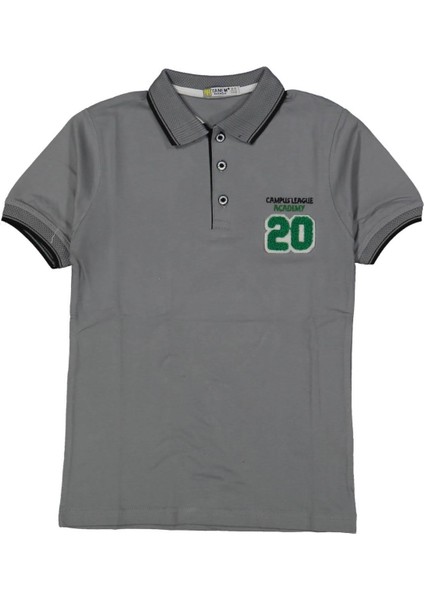 Erkek 9/12 Yaş Polo Yaka 20 Nakışlı Tişört