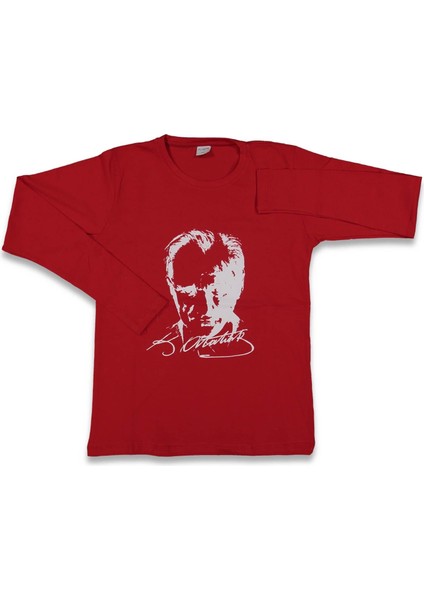 Unısex 13/16 Yaş Atatürk Baskılı Uzun Kol Badi