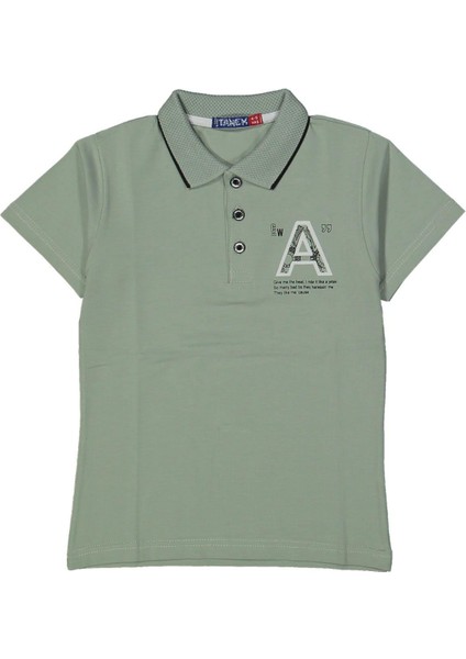 Erkek 9/12 Yaş Polo Yaka A Baskılı Tişört