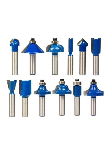 TH03039 Freze Bıçağı Seti 8mm 12 Parça