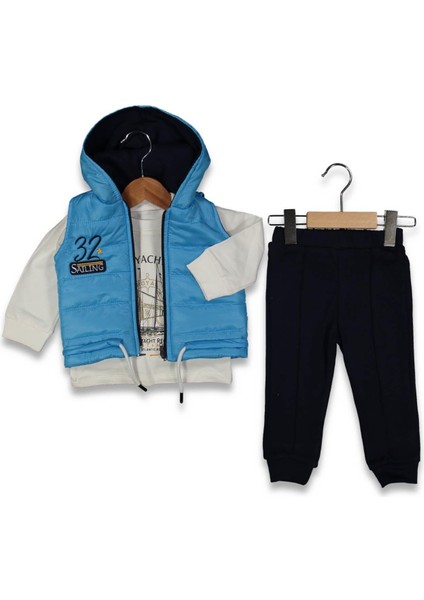 Erkek 1/4 Yaş Şişme Yelekli 3 Lü Takım