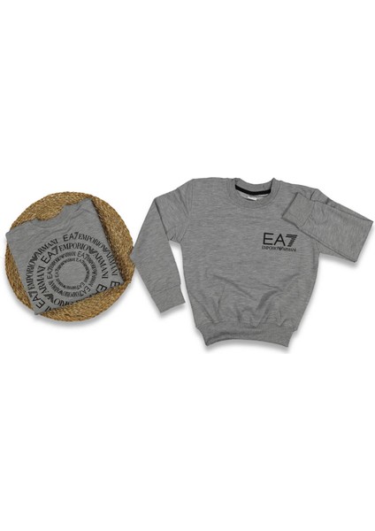Erkek 13/16 Yaş 2ip Ea7 Baskılı Sıfır Yaka Sweat