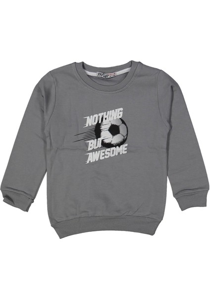Erkek 5/8 Yaş Top Baskılı Şardonlu Sweat