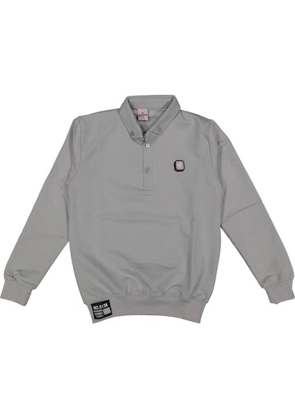 Erkek 9/12 Yaş Arma Nakışlı Yakalı Sweat