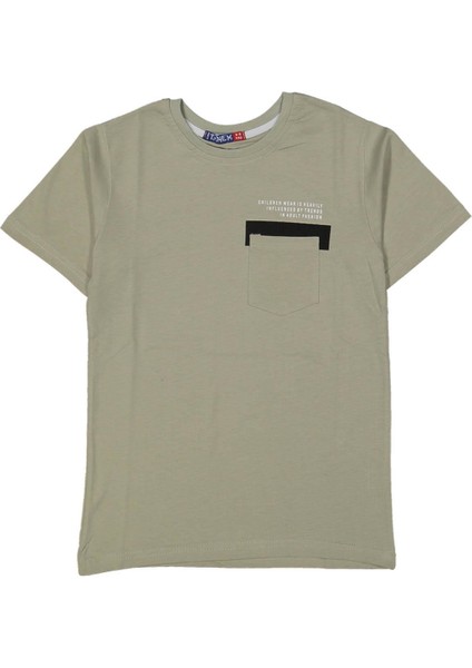 Erkek 5/8 Yaş Cepli Baskılı Tişört