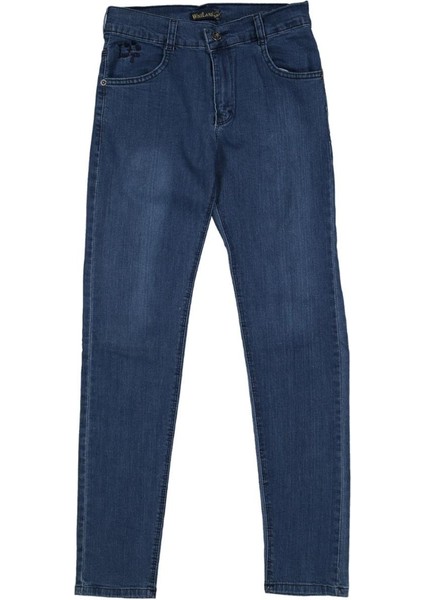 Kız 13/17 Yaş Kot Cebi Kalp Nakışlı Likralı Pantolon