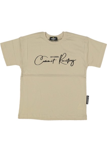Erkek 5/8 Yaş Commit Reciting Yazılı Tişört