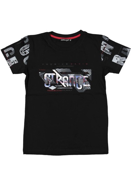 Erkek 9/12 Yaş Strange Nakışlı Tişört