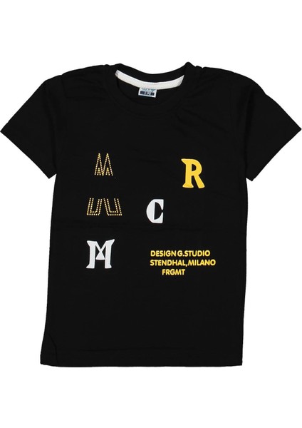 Erkek 5/8 Yaş Harf Baskılı Tişört