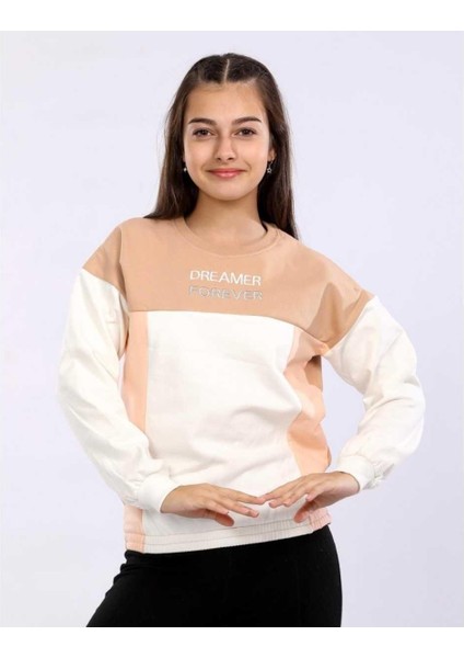 Kız 5/8 Yaş Dreamer Nakışlı Renkli 2ip Şardonlu Sweat