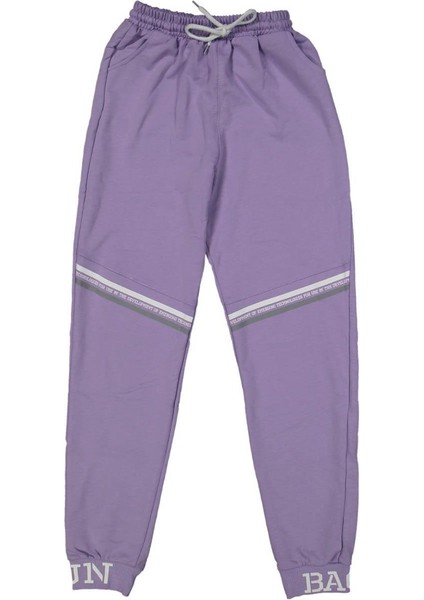 Kız 9/12 Yaş Ribana Baskılı Şeritli Tek Alt