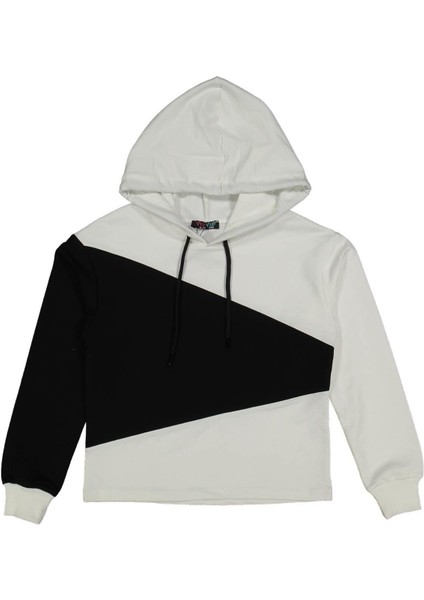 Kız 8/16 Yaş Garnili Kapşonlu Tek Sweat