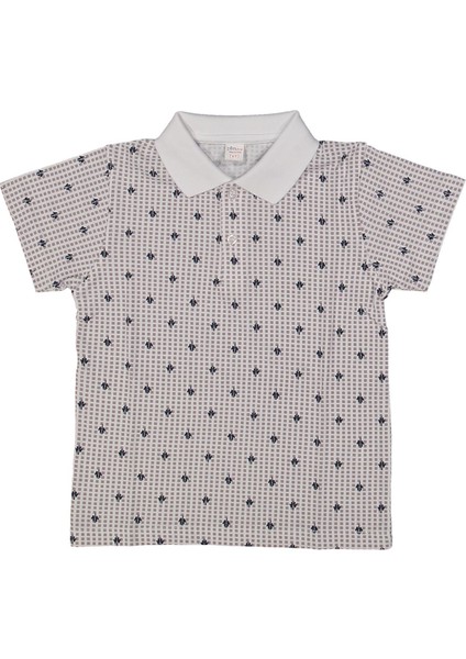 Erkek 6/9 Yaş Polo Yaka Piti Kareli Sweat