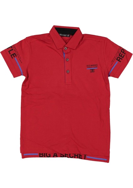 Erkek 5/8 Yaş Raıse Baskılı Polo Yaka Tişört