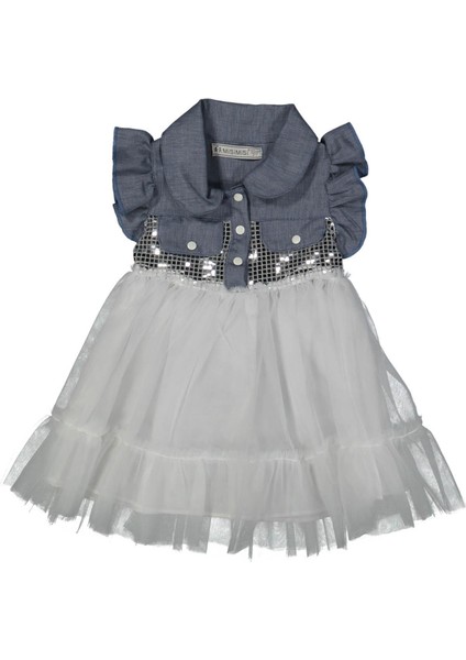 Kız 2/5 Yaş Gömlekli Pıllu Tül Etekli Jile