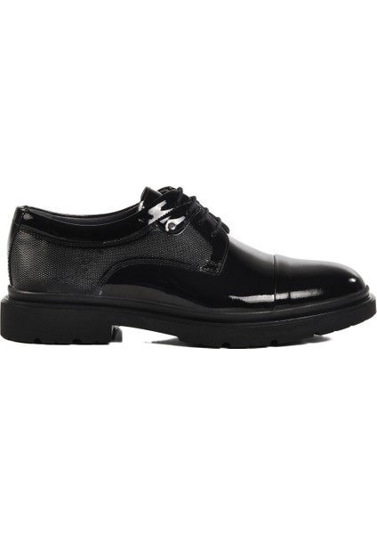 Siyah Rugan Deri Erkek Klasik Ayakkabı modelleri