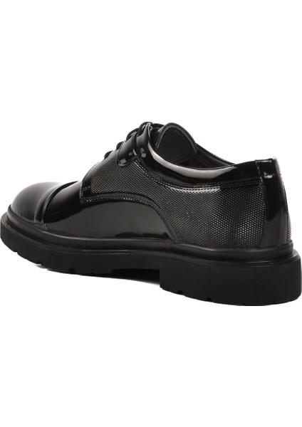 Siyah Rugan Deri Erkek Klasik Ayakkabı fırsatları