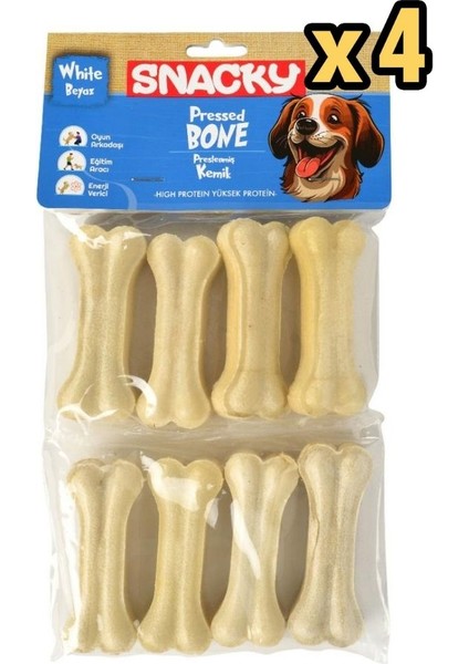 Beyaz Köpek Çigneme Kemigi 7,5cm 8'Li x 4 Adet