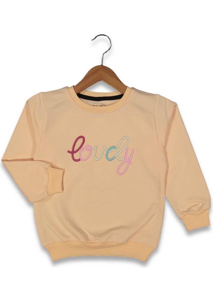 Kız 5/8 Yaş Lovely Nakışlı Sweat
