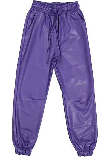 Kız 10/15 Yaş Deri Düz Pantolon