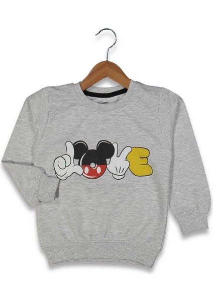 Kız 5/8 Yaş Love Yapan Miki Baskılı Sweat