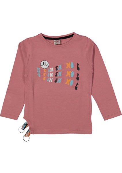 Kız 13/16 Yaş Emoji Baskılı Sıfır Yaka Sweat