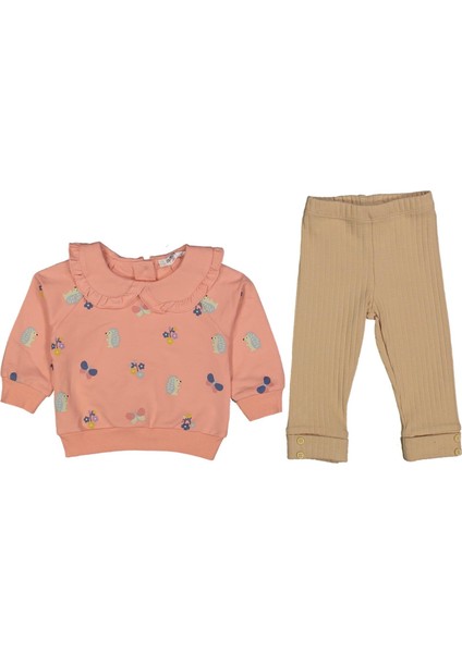 Kız 6/24 Ay Eyelash Çiçekli Fırfırlı Yakalı Takım