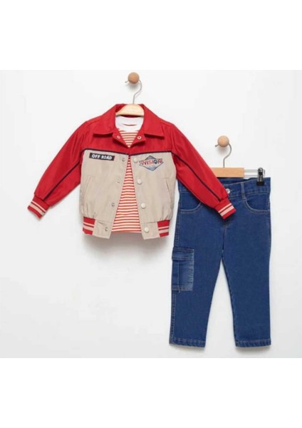 Erkek 5/8 Yaş Off Road Baskılı Ceket Takım