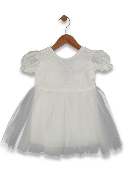 Kız 2/5 Yaş P Dantel Kurdele Detaylı Tül Elb