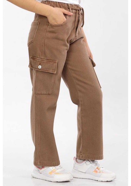 Kız 9/12 Yaş Zara Bağcıklı Kargo Cepli Pantalon