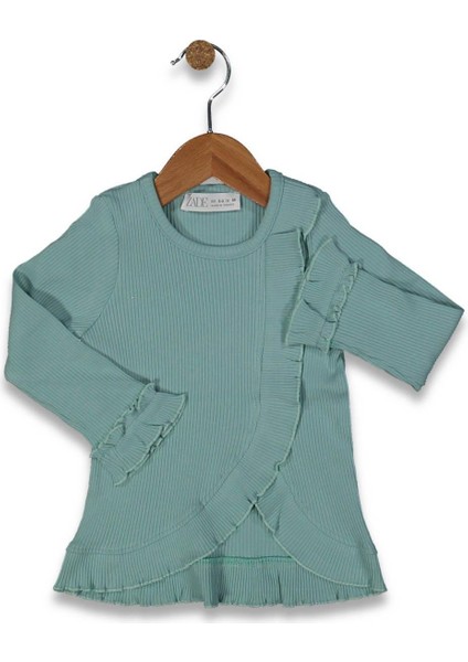 Kız 2/6 Yaş Ön 2 Parçalı Fırfırlı Badi