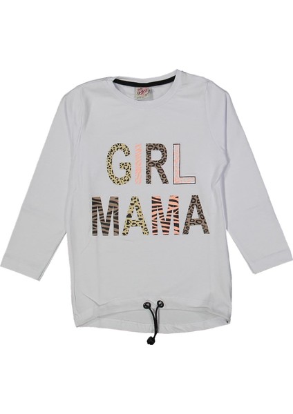 Kız 13/16 Yaş Gırl Mama Yazılı Sıfır Yaka Sweat