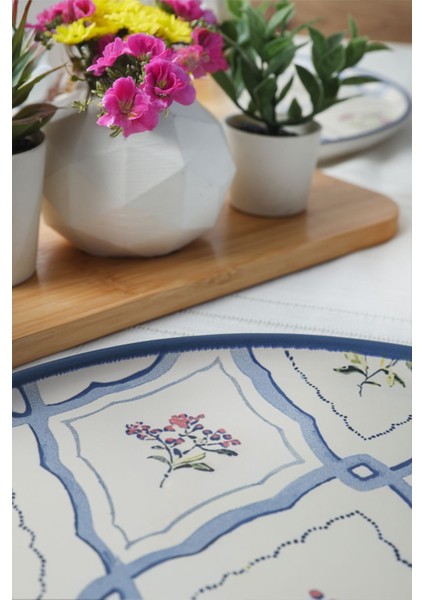 Floral Waves Nordic Servis Tabağı 28 cm 6 Adet 22668 fırsatları