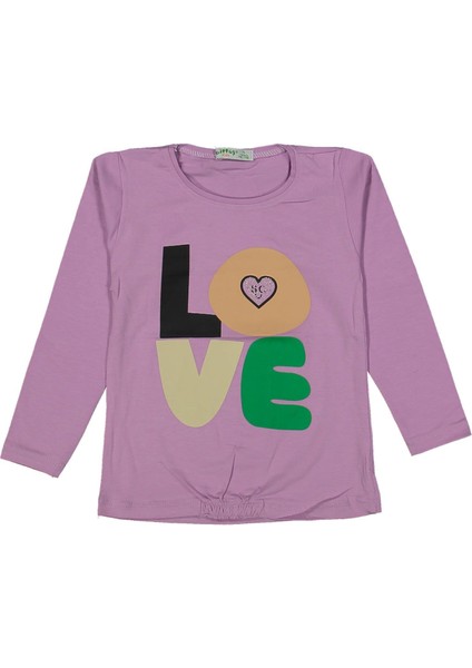 Kız 9/12 Yaş Love Baskılı Badi