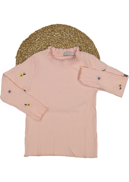 Kız 9/12 Yaş Kolu Nakışlı Badi