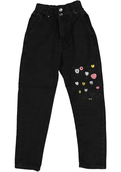 Kız 8/11 Yaş Baskılı Kot Pantolon